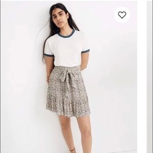 Madewell Tie Waist Mini Skirt